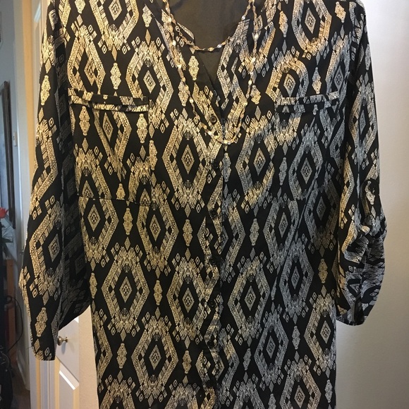 Tops - Plus size button front blouse